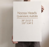 Latitude +Longitude Location Boards (customisable)