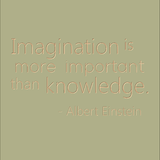 Imagination is more important than knowledge - Albert Einstein
