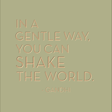In a gentle way you can shake the world - Gandhi