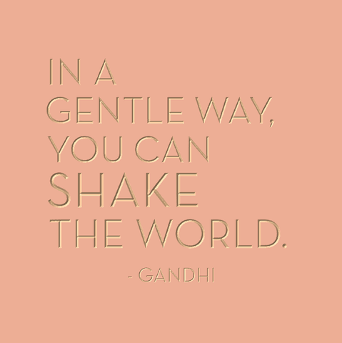 In a gentle way you can shake the world - Gandhi