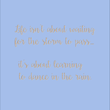 Life isn't about waiting for the storm to pass