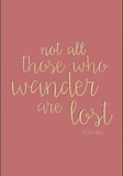 Not all those who wander are lost - Tolkien