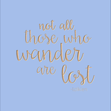 Not all those who wander are lost. j.r.r. tolkien