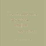 you are my sun, my moon, and all of my stars... -e.e. cummings