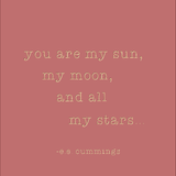 you are my sun, my moon, and all of my stars... -e.e. cummings