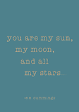 You are my sun, my moon, and all my stars - E E Cummings